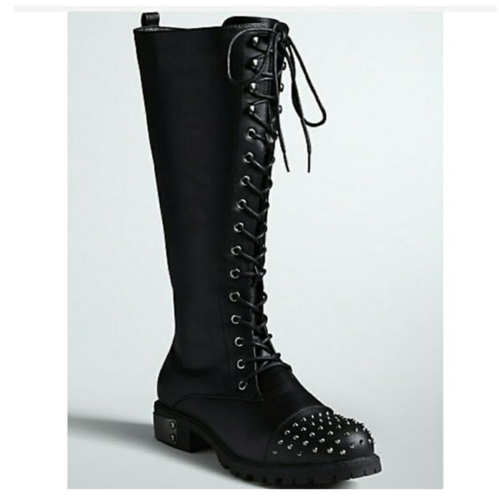 Torrid Tall Studded Riding Leather Boots